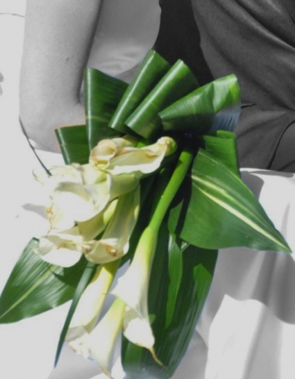 Calla's Rimmed in Gold Wedding Bouquets