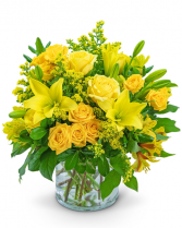 Canary Glow Flower Arrangement