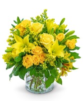 Canary Glow Flower Arrangement