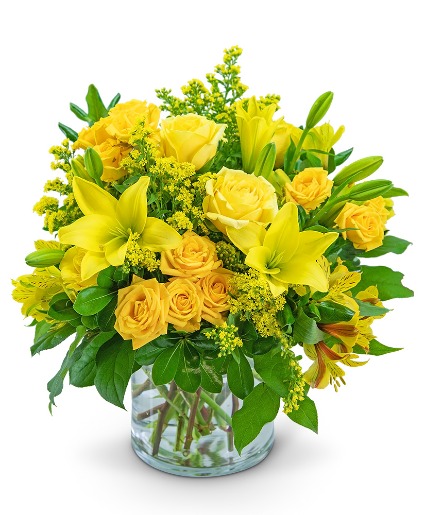 Canary Glow Flower Arrangement