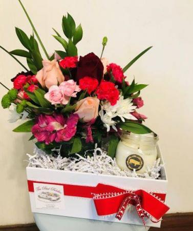 Candle Bloom Box Valentine's Day Bloom Box