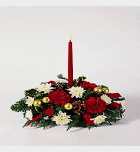 candle centerpiece christmas