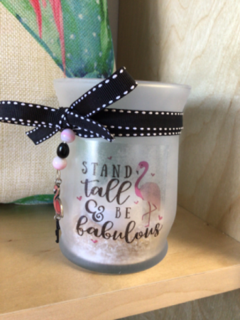 Candle holder Stand Tall .. Flamingo
