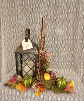 Candle Lantern w/ bird and nest 