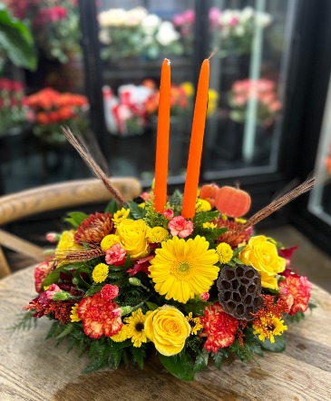 Candle Table Arrangement  Long and Low in Bayville, NJ | Bayville Florist Inc. Always Something Special