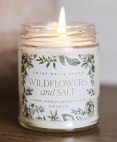 Candle:  WILDFLOWERS and SALT 