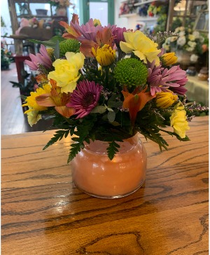 Candle With Flowers 