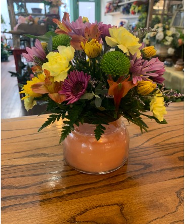 Candle With Flowers in Clinton, IL | Grimsley's Flower Store Candle With Flowers in Clinton, IL | Grimsley's Flower Store