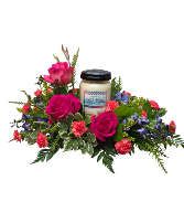 Candle with fresh 