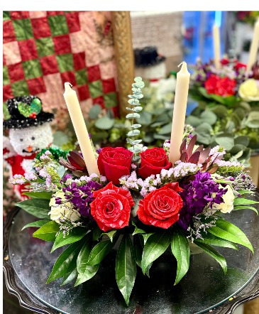 Candled arrangement (customized to your liking)  in Boothbay Harbor, ME | HARBOR BLOOMS FLORAL