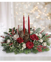 Candlelit Christmas Elegance Vase arrangement