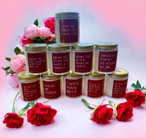 Candles that set the Mood Romantic and Funny Valentine's Day Sentiments