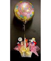 Candy Basket with foil balloon Candy Basket