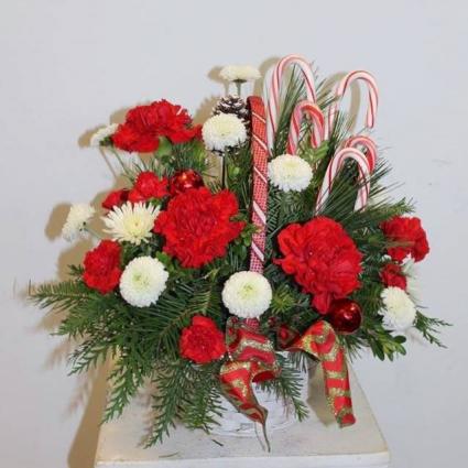 Candy Cane Basket