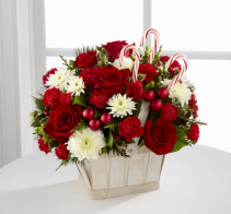 Candy Cane Basket Arrangement