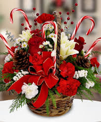 Candy Cane Christmas Basket