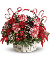 Candy Cane Christmas Basket 