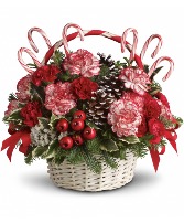 Candy Cane Christmas Fresh Arrangement