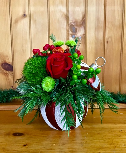 Candy Cane Christmas Holiday Bouquet