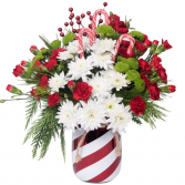 Candy Cane Christmas Vased Arrangement