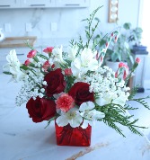 Candy Cane Cube  Vase