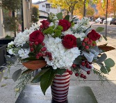 Candy Cane Flower Arrangement