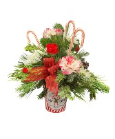 Candy Cane Holiday Christmas Arrangement
