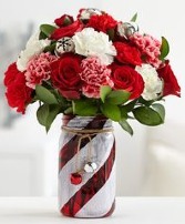 Candy Cane Mason Jar 