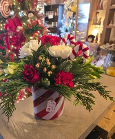 Candy cane Vase arrangement 