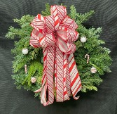 Candy Cane Wreath 24" Holiday Wreath