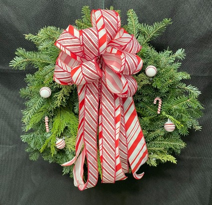 Candy Cane Wreath 24