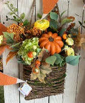 Candy Corn Wall Basket 