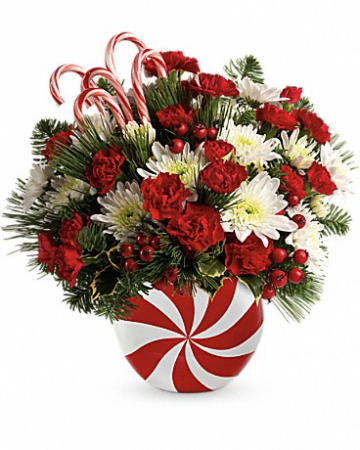 Candy-Striped Christmas  Bouquet