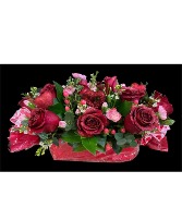 Candy Wrapped Roses Dozen Red Valentines Day