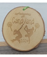 Candyland Birch Slice  Engraving 