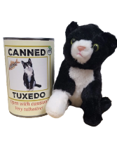 Canned Tuxedo Cat Stuffed Animal Stuffed Animal