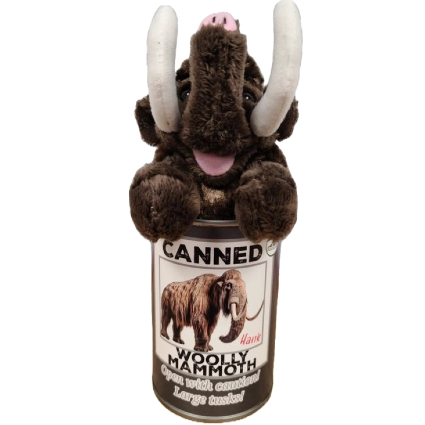 Canned Woolly Mammoth Stuffed Animal Plush Gift