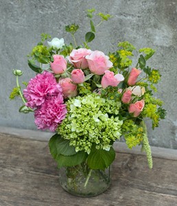 Canning Jar - So Lovely Vased Arrangement Semi-Compact