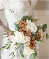 Cappuccino and Ivory Rose Bridal Bouquet Wedding Bouquet