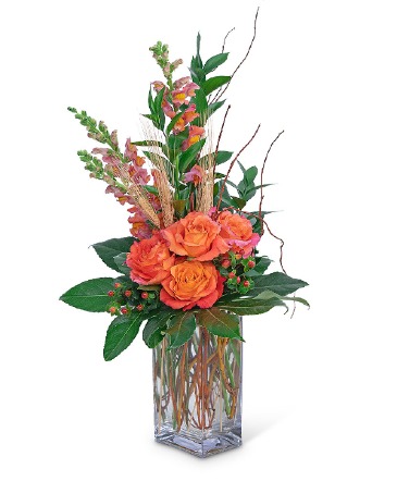 Captivating Coral Flower Arrangement in Nevada, IA | Flower Bed