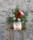 Cardinal and Holly Arrangement 
