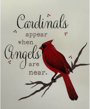 Cardinal Appear When Angels Are Near Throw