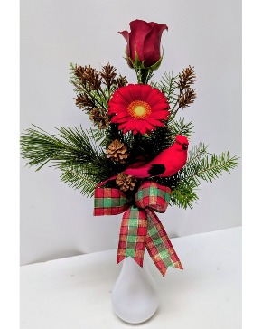 Cardinal Bud Vase 