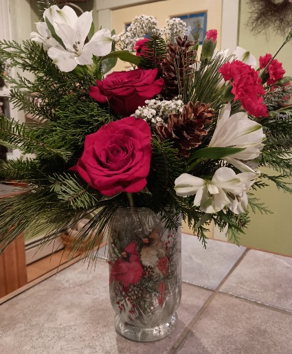 Cardinal Celebration Fresh Arrangement