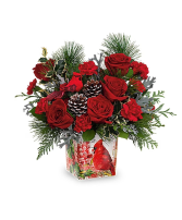 Cardinal Cheer Bouquet Christmas