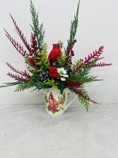 Cardinal Christmas  Arrangement
