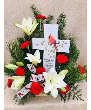 Cardinal Cross  Fresh Arrangement