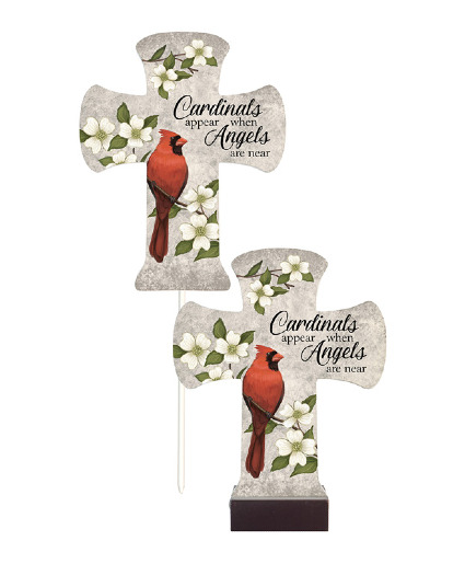 Cardinal Cross Stake/Pedestal 