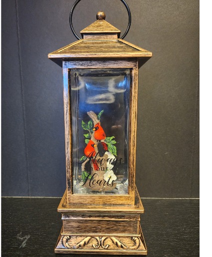 Cardinal Glitter Lantern 