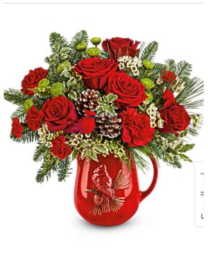 Cardinal in Flight Arrangement 